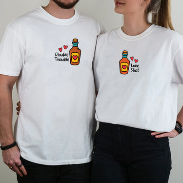 Whiskey Love Matching T-Shirts For Couples